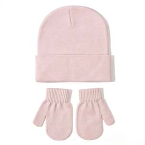Ensemble bonnet et gants tricotés sur mesure pour bébé, chauds, pour filles et garçons, enfants, tout-petits, hiver - Product Image 4