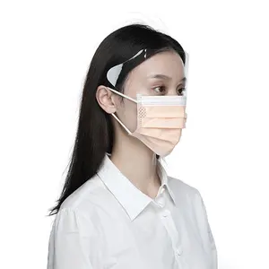 定制耳环3层一次性PPE防蛙医用面罩，带屏蔽外科面罩