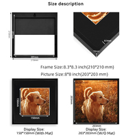 Vente en gros de cadres photo autocollants Mixtiles de nouvelle conception, 8x8 et 12x12 pouces, avec des bandes adhésives amovibles au dos