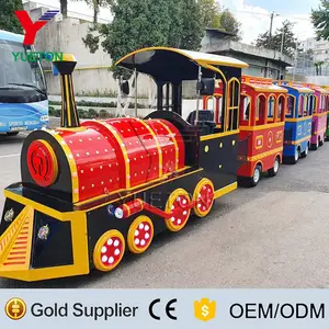 รถไฟวิ่งสำหรับเด็กในสวนสนุกระบบไฟฟ้าแนววินเทจ