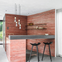 Placage imprimé 3D, faux revêtement mural souple, pierre artificielle flexible en travertin pour chambre à coucher, salle à manger, intérieur, argile modifiée
