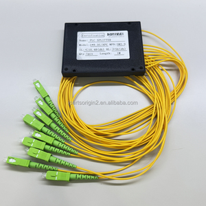 Divisor de Fibra Óptica de Baja Emisión de Humo y Cero Halógenos, Tipo Caja/Cassette, Monomodo SC/APC 1x8 para Redes FTTH PON - Product Image 1