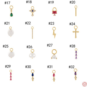 925 Sterling Bạc Đầy Màu Sắc Zircon Tua Dài Quyến Rũ Mặt Dây Chuyền Bông Tai Phụ Tùng Phụ Kiện Trang Sức Cho Phụ Nữ Bông Tai - Product Image 4