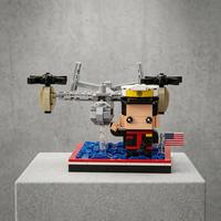 Kit de Construcción de Helicóptero V-22 Osprey, Juguetes de Construcción, Modelo Coleccionable Personalizado, Decoración, Adorno, Regalo
