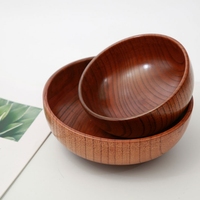 Ensemble de saladiers en bois de jujube sculpté à la main écologique pour la fête servant du pop-corn pâtes bonbons céréales noix de coco amuse-gueules