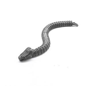 Pulsera de plata tibetana con forma de dragón de yunnique, joyería unisex, diseño geométrico con patrón animal, GZY-B0645 - Product Image 2