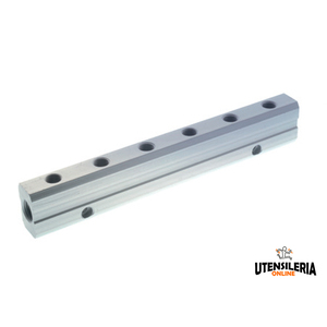 Distribuidores dobles de aluminio Aignep 6048 para aire comprimido, agua y aceite (10 uds) - Product Image 1