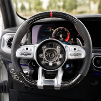 Volant en cuir en fibre de carbone forgé avec LED personnalisées pour Mercedes-Benz pour W204 W205 W211 W212 W213 toutes séries