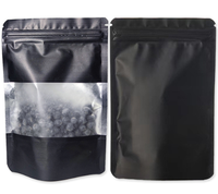Sac autoportant personnalisable noir mat avec impression en héliogravure et fermeture éclair, en feuille d'aluminium sur mesure pour emballage cadeau