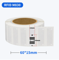 Étiquettes de livre RFID HF imprimées sur mesure, protocole ISO15693, étiquettes en papier enduit adhésif imperméables pour utilisation logistique, motifs personnalisés