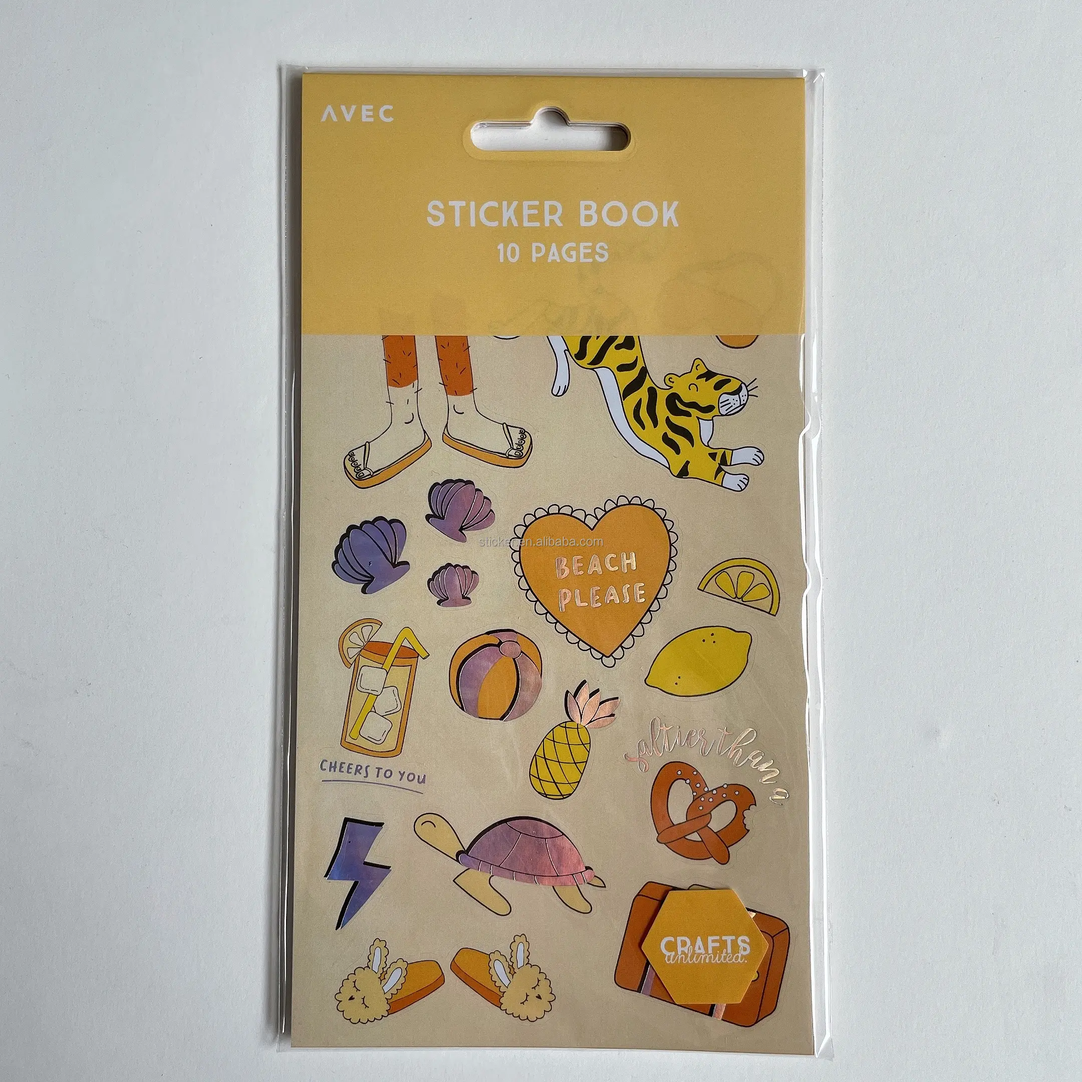 Paper Sticker Book Customized Foil Printing Stickers DIY Craft