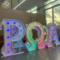 Lettres lumineuses néon RGB personnalisées pour mariage en plein air, lettres et chiffres de A à Z, panneaux lumineux à LED pour la décoration d'événements et de fêtes