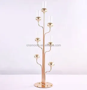 New Design Unique Branch Shape Metal Gold Candle Holder Candelabra With Low Price Centerpieces Wedding