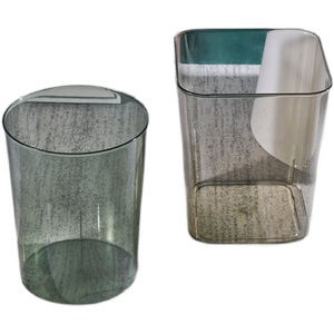 Thùng Rác Trong Suốt Hình Chữ Nhật 12L/3.17Gallon Thùng Rác Không Nắp Thùng Rác Cho Phòng Ngủ Văn Phòng Bền Trong Suốt Cho Thú Cưng - Product Image 3