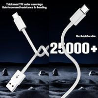 Câble de charge USB-A vers USB-C en gros, 1/1,5/2 mètres, câble de données Type C à charge rapide pour téléphone portable Android