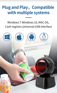 Système de caisse CX70, <span class=keywords><strong>lecteur</strong></span> de codes-barres 2D omnidirectionnel USB, <span class=keywords><strong>lecteur</strong></span> de codes <span class=keywords><strong>QR</strong></span>, <span class=keywords><strong>scanner</strong></span> de codes-barres de bureau filaire pour la vente - Product Image 5