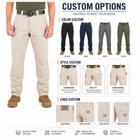 Pantalon de travail tactique multi-poches, coutures renforcées, pantalon cargo fonctionnel, broderie de logo personnalisée, uniforme du personnel