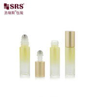 Flacon roll-on en verre 10 ml personnalisé à dégradé de couleurs, couleur claire et fraîche, pour produits de soin