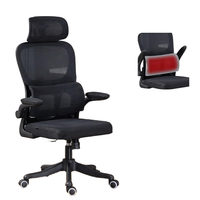Chaise pivotante ergonomique approuvée BIFMA, chaise de bureau confortable, siège avec soutien lombaire pour la maison et les longues sessions assises