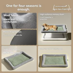 Custom Luxury Four Seasons Universal Wasch bares ortho pä disches Hunde bett für große Hunde Wasserdichter Memory-Schaum mit & Ultra Plüsch - Product Image 2