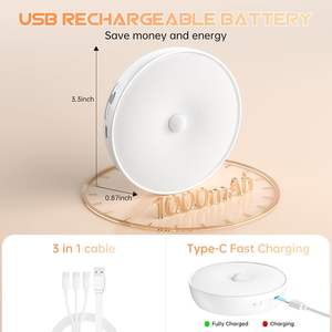 Ricaricabile LED sotto il Cabinet luci sensore di movimento luce notturna lampada intelligente scale armadio cucina luce camera da letto decorazione - Product Image 2