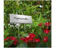 Étiquettes de plantes en métal noir avec piquet en T pour l'identification des fleurs en pot, des semis et des plantes de pelouse en extérieur