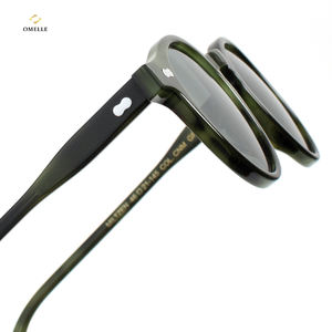 Lunettes de soleil rondes vintage Havana rétro en acétate, monture intégrale, verres dégradés UV400, logo personnalisé, unisexe, cadeau pour adulte, pour <span class=keywords><strong>la</strong></span> plage et les escapades en ville - Product Image 6