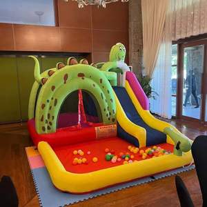 Outdoor Kid 'S Spelen Nylon Opblaasbare Trampoline Springen Kasteel Bounce Huis Combo Met Zwembad Glijbaan Te Koop - Product Image 6