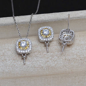 Pendentif en argent S925 en forme de tête, accessoire pour femme avec boucle d'oreille et perle, kit de bricolage 4941, trouvailles et composants de bijoux - Product Image 2