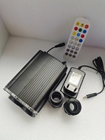 Kit d'éclairage LED à fibres optiques DIY 18W 36W avec application, effet étoile filante et météore pour toit et plafond de voiture