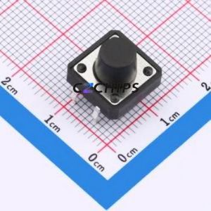 ZX-QC1212-8.5CJ Tactile Switch Through hole-4P,12x12mm Switch Single Pole Single Throw Round Button 2.6N Through Hole - Product Image 1