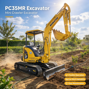 รถขุดโคมัตสึ PC35MR ขนาดเล็ก รุ่นคอมแพค ของแท้จากญี่ปุ่น พร้อมหลังคา สำหรับงานก่อสร้าง - Product Image 1