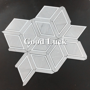 Rombo gris mármol <span class=keywords><strong>azulejo</strong></span> <span class=keywords><strong>mosaico</strong></span> cuadrado en forma de <span class=keywords><strong>mosaico</strong></span> de azulejos de pared - Product Image 5