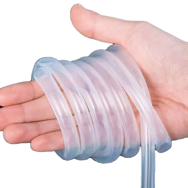 Tubo de silicone transparente personalizado, venda direta da fábrica, tubo de borracha de silicone de grau alimentício