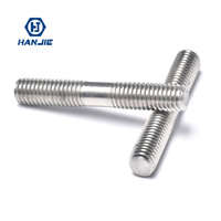 Perno de Doble Extremo de Acero Inoxidable 304 DIN938, Resistente a la Corrosión, M6-M20, para Ingeniería Mecánica