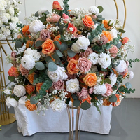 Boule de fleurs artificielle blanche de 80/70/60/50/40/30 cm, centre de table pour décoration de mariage, arrangement floral pour allée centrale