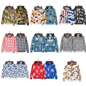 เสื้อฮู้ดดี้ผู้ชายสไตล์ฮิปฮอปสุดเทรนด์ ลายพิมพ์ดีไซน์เนอร์ ปักลาย ผ้าฝ้ายฟลีซ 100% เป็นมิตรกับสิ่งแวดล้อม มีกระเป๋าซิป - Product Image 4