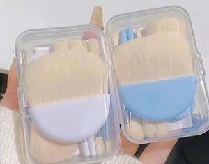 Mini <span class=keywords><strong>pinceau</strong></span> de maquillage professionnel portable blanc 6 pièces OEM Mini <span class=keywords><strong>pinceau</strong></span> <span class=keywords><strong>fard</strong></span> <span class=keywords><strong>à</strong></span> paupières Blush lâche - Product Image 1