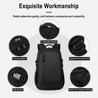 Sac à dos professionnel pour ordinateur portable, en tissu Oxford imperméable, avec logo personnalisé, poignée rembourrée confortable, idéal pour la ville