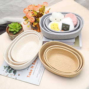 Paniers de rangement pliables en corde de coton tressée, personnalisables en couleur et taille, pour la décoration intérieure et l'organisation des articles divers (sûrs pour les aliments) - Product Image 3
