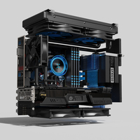 CNC Aluminum Mini MATX Vertical Gaming PC Case Mid Tower Chassis with DIY Installation