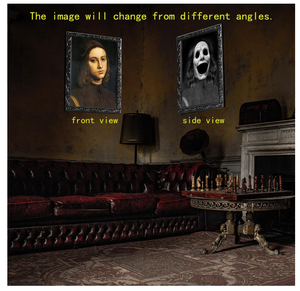 Nouveau 3D Changing Face Horror Pictures Frame Moving Portrait Haunted Pictures Gothic Mansion Portraits Tabletop Picture Frame - Product Image 3