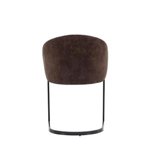 Nordic OEM Mobilier de maison moderne et contemporain Ensemble de salle à manger de luxe <span class=keywords><strong>Fauteuil</strong></span> de salle à manger en cuir avec bras incliné arrière Emery Barrel - Product Image 4