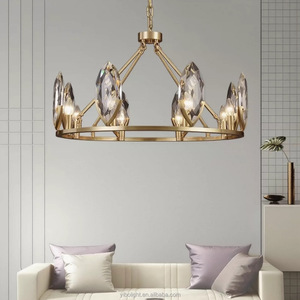 Lámpara Colgante Moderna <span class=keywords><strong>de</strong></span> Cobre, Estilo Antiguo, Pantalla <span class=keywords><strong>de</strong></span> Tela, LED Blanco Cálido 3500K, Garantía <span class=keywords><strong>de</strong></span> 3 Años, Regulable, Certificación CE - Product Image 2
