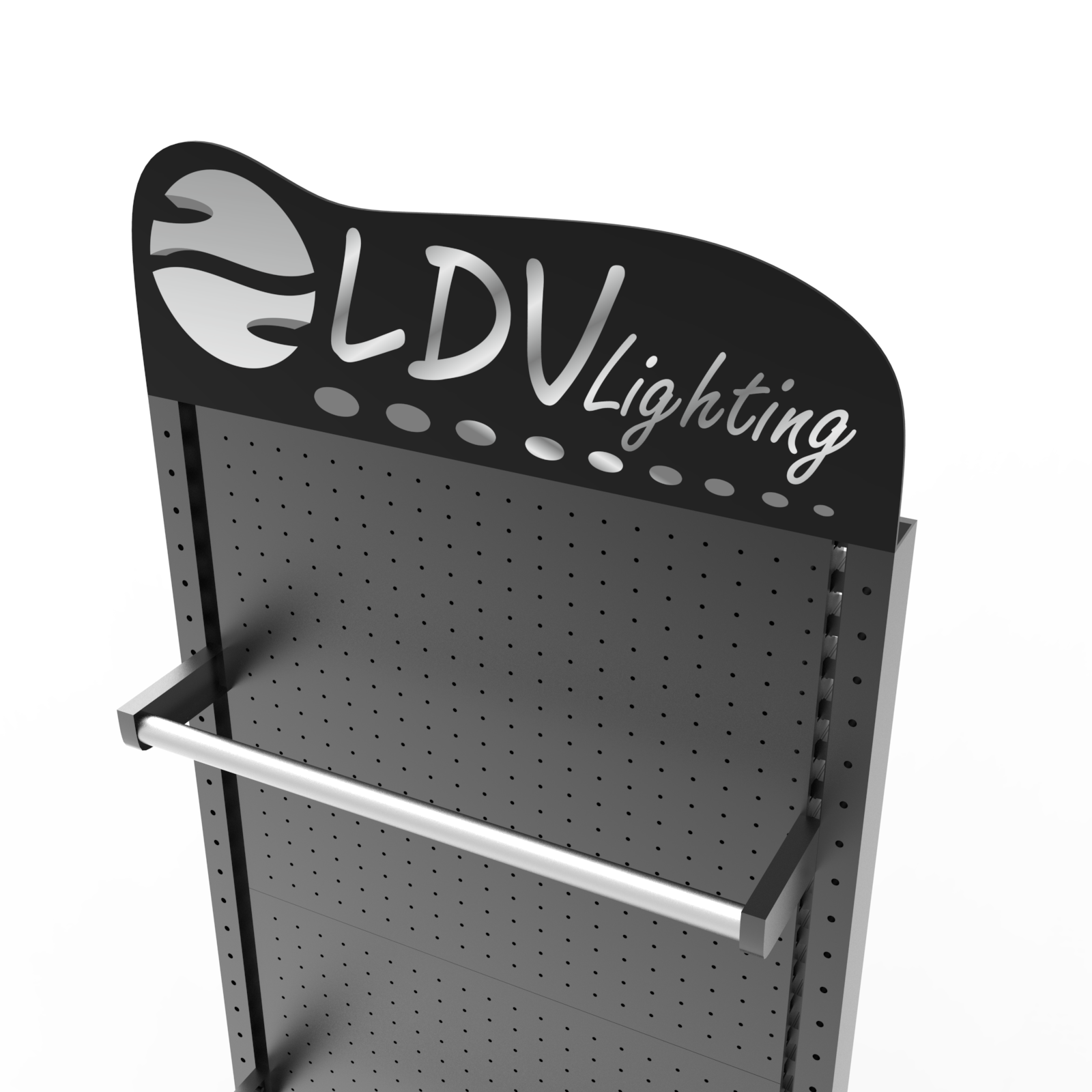 Apache Modern Customizable Heavy Duty Double-Sided Perforated Metal Display Stand Powder Coating for Store Supermarket Shelves — view 5