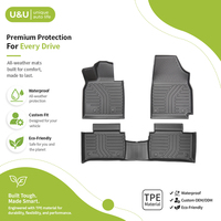 Tapis de sol de voiture en TPE à couverture intégrale, mesurés au laser 3D, étanches et à bords scellés pour BYD Qin Plus DM-i/ Destroyer 2021-2026