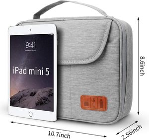 Organisateur électronique personnalisé, grande capacité, double couche, sac de rangement pour câbles imperméable pour iPad, Kindle, disque dur et plus - Product Image 4