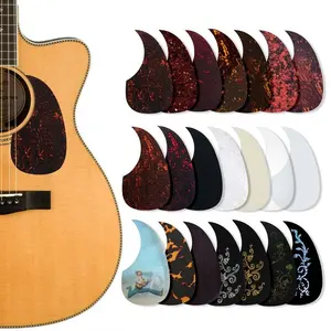 Gitar Pickguard Sticker sıcak satış profesyonel DIY gitar Pickguard Scratch plaka kendinden yapışkanlı Soundhole koruyucu Sticker