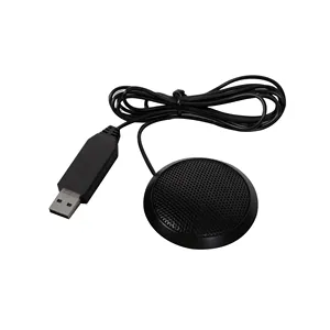Mini Size Plug and Play Portable Remote Meeting Boundary Flat Microphone with USB Connection