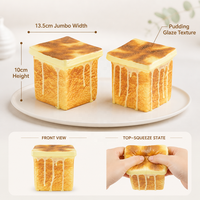Pain de mie réaliste en PU souple - Jouet anti-stress à remontée ultra-lente